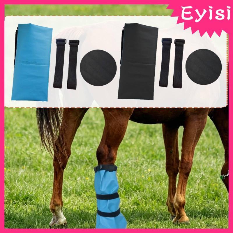 [Eyisi] Horse Hoof Soaking Boot Adjustable Treatment Bag Equine Hoof Boots PVC Washable Sack for Hoo