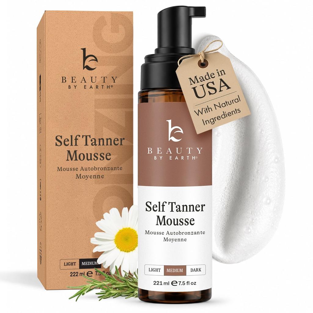 Self Tanner Mousse - USA ผลิตจากส่วนผสมจากธรรมชาติและอินทรีย์, Self Tanning Mousse สําหรับ Dark Fake