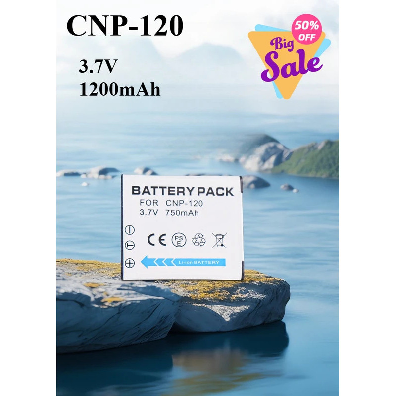 เข้ากันได้กับแบตเตอรี่ CASIO EX-S300, S200, ZS12, ZS10, ZS20, ZS15 NP-120