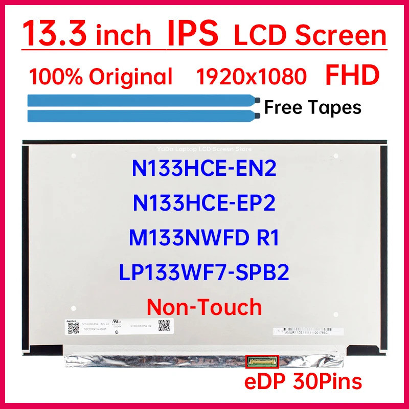 13.3 "IPS แล็ปท็อปหน้าจอ LCD N133HCE EN2 N133HCE-EN2 สําหรับ Asus ZenBook 13 U3700 U3700J จอแสดงผล M