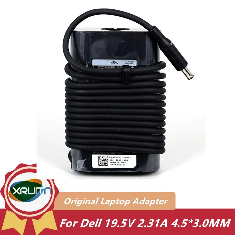 19.5V 2.31A 45W 4.5X3.0 มม.แล็ปท็อปอะแดปเตอร์ชาร์จไฟสําหรับ Dell LA45NM121 FA45NE1-00 4H6NV X9RG3 3R
