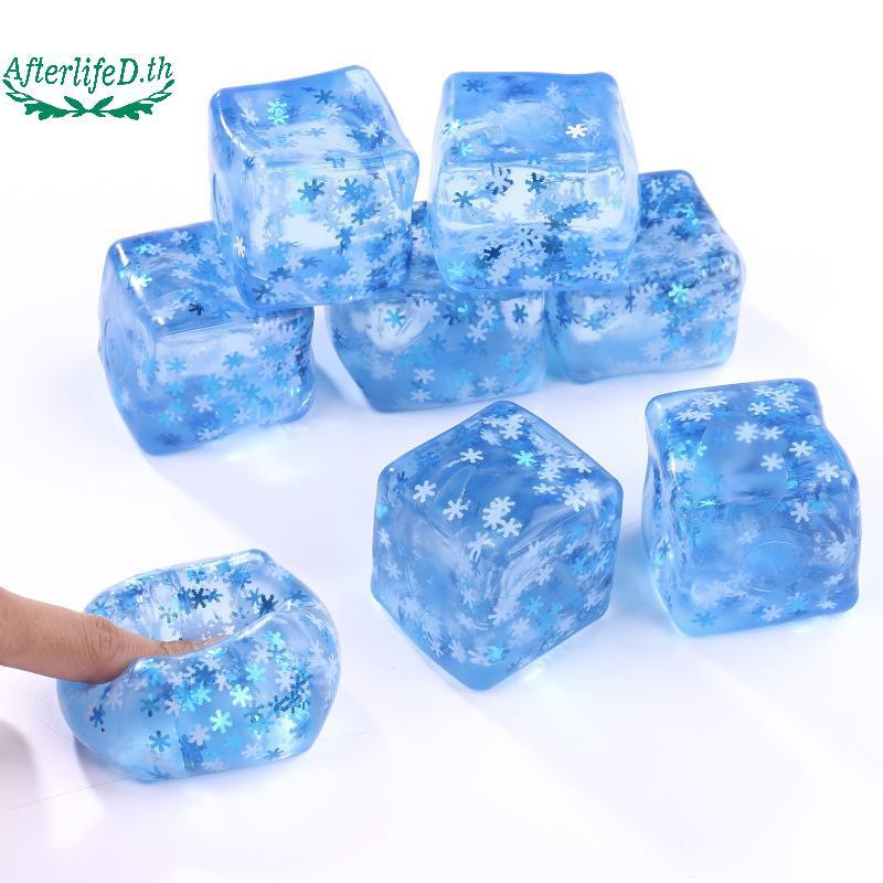 AF Ice Cube Fidget ของเล่นบีบพร้อมเกล็ดหิมะสําหรับการลดความเครียดและโฟกัส A