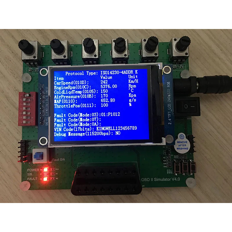 ยานพาหนะ OBD Simulator ECU J1939 Simulator ELM327 การทดสอบและการพัฒนา