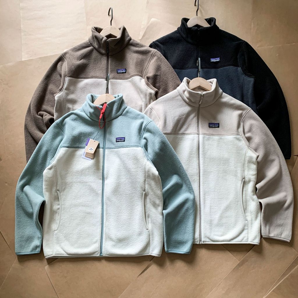 BCZA Patagonia Outdoor Polar Fleece Color-Blocking Sweatshirt Jacket คู่ All-Match ชาย Retro Jacket