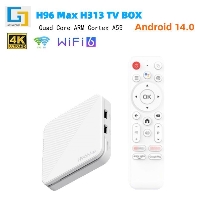 สินค้าใหม่ H96MAX H313 Set Top box Android 14 5g wifi6 กล่องทีวี 4K HD กล่องทีวี Cross-Border