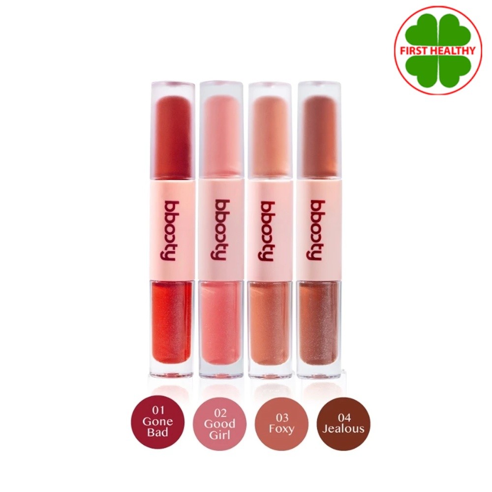 Bbooty ลิปสติก Dual Bomb Satin Matte & Plump Lip ลิป ลิปแมท ลิปกลอส ( ขนาด 2 กรัม )