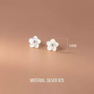Sakura Earrings ต่างหูเงินแท้ S925 [MERCELO]