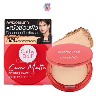 Cathy Doll Cover Matte Powder Pact SPF30 PA+++12g เคที่ดอลล์ แป้งพัฟ คัฟเวอร์แมทท์💓