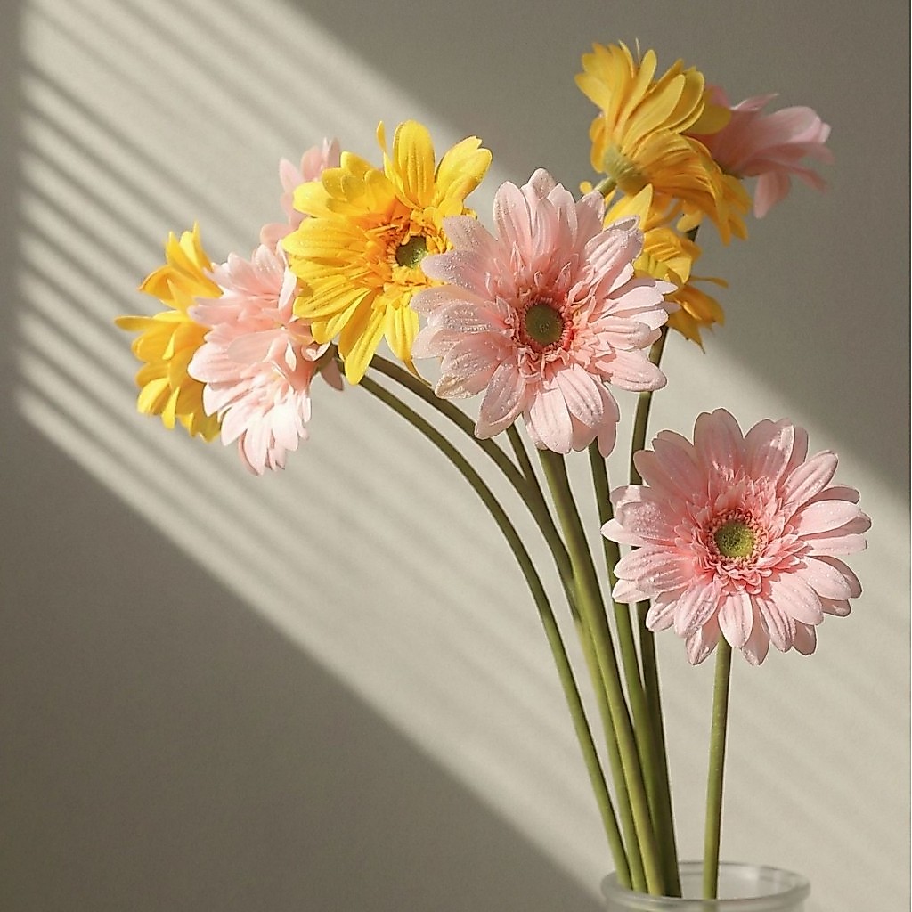 ดอกเยอบีร่า Gerbera ดอกใหญ่ 10cm ก้านยาว53cm ดอกไม้ปลอมพร้อมส่งจากไทย