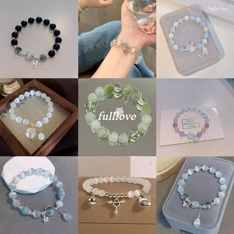 [ส่งไวจากไทย] Fulllove ลูกปัดสร้อยข้อมือ เวอร์ชันเกาหลี แฟชั่น คู่ สร้อยข้อมือ DIY เหมาะสำหรับเพื่อนที่ดีที่สุด