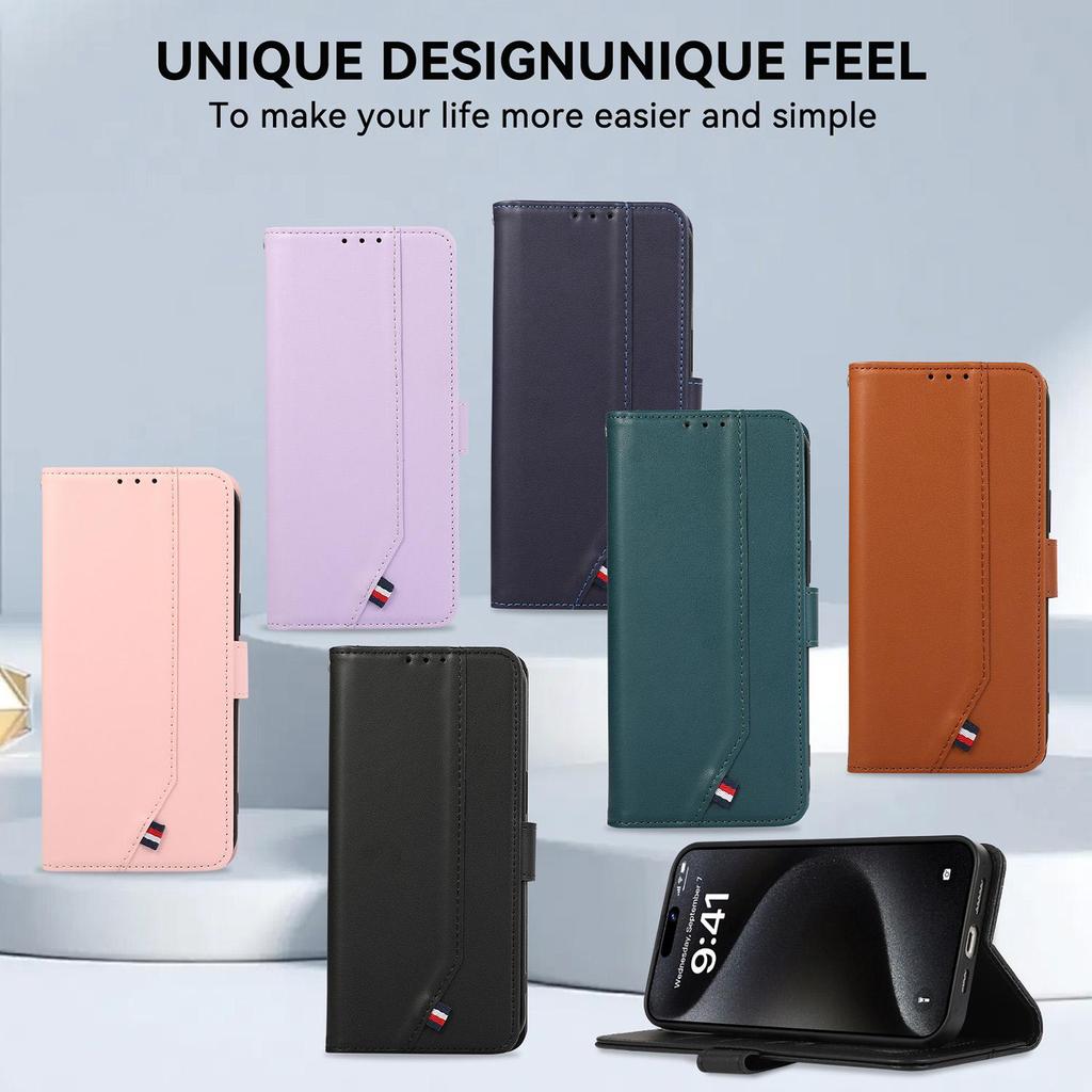 กันกระแทกหรูหราหนัง PU ฝาครอบโทรศัพท์กระเป๋าสตางค์ Multi Card Slot ขาตั้งฝาครอบป้องกันสําหรับ Honor 