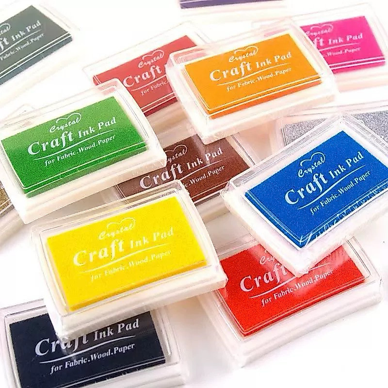 Crystal Craft Ink Pad ตลับหมึกปั๊มหลากสีสัน สำหรับงานเอกสาร หรืองานประดิษฐ์ทั่วไป