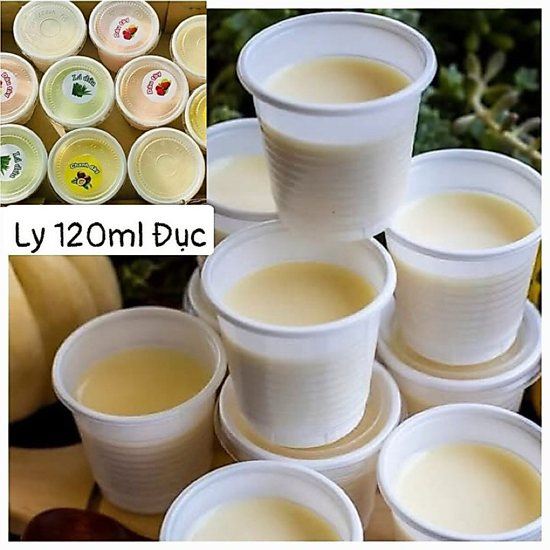 [Lot 50c /100c] ถ้วยนมสีขาวขุ่น 120ml (รหัสถ้วย 411) สําหรับเต้าหู้ flan เจลลี่