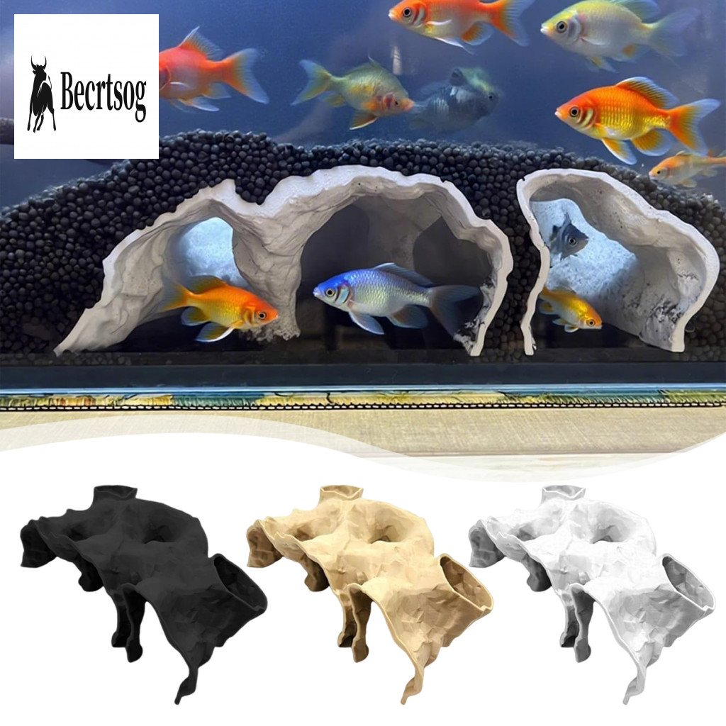 Pleco Aquarium อุโมงค์ซ่อน Kuhli Loach ถัง Hideout Decor 3d พิมพ์ปลา Hideout อุโมงค์ Cave Aquarium ต