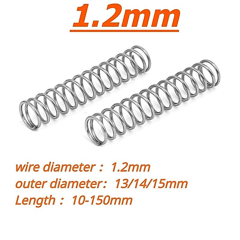 jcsy สปริงอัดสแตนเลส 304 (d 1.2mm,od 13/14/15mm,ยาว 10-150mm) สปริงแรงดัน