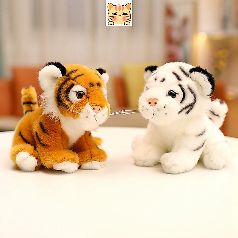 Bct ตุ๊กตาเสือของเล่นตุ๊กตาน่ารักจําลองตุ๊กตาเสือหมอนสัตว์ให้แฟนเด็กของขวัญวันเกิดตกแต่งห้องนอนบ้าน