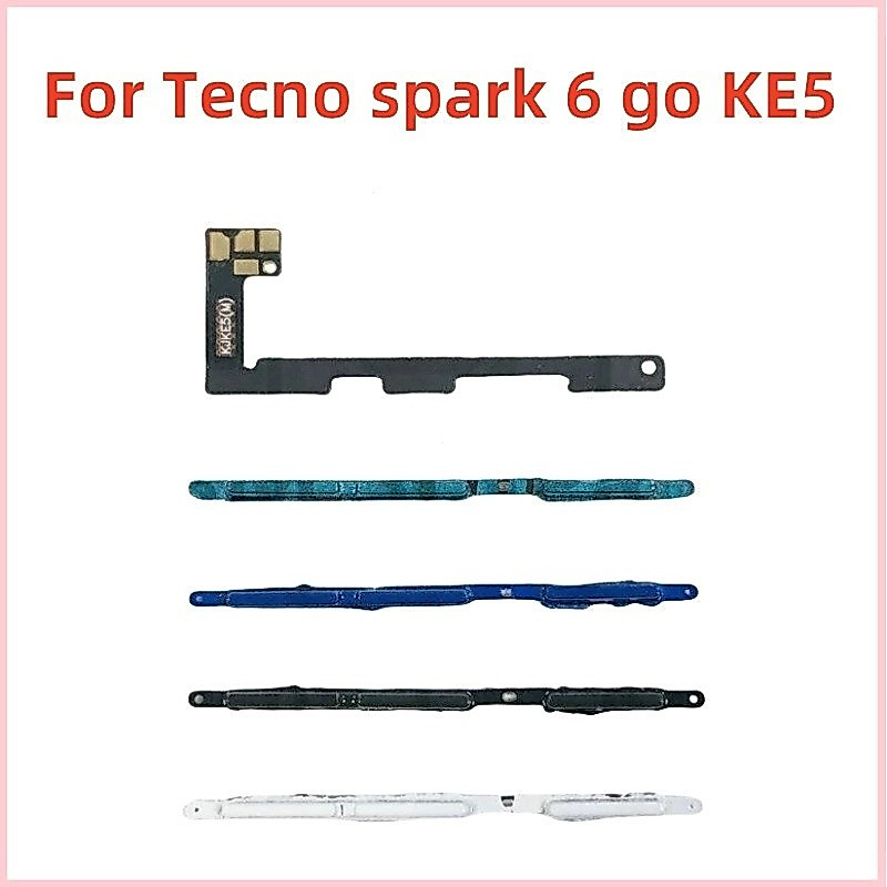 ปุ่มปรับระดับเสียงไฟ Flex สําหรับ Tecno spark 6 go KE5 KE5j ปุ่มกุญแจด้านข้าง Flex Cable