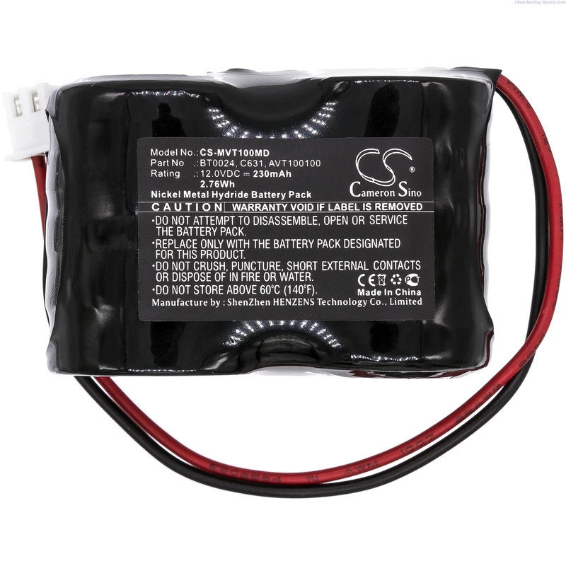 แบตเตอรี่ทางการแพทย์ 12.0V 230mAh BT0024,C631,AVT100100,BT-U024 สําหรับ IMEX ฟรี DOP Probe,DOP CT,CT
