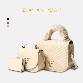 BELINDA Sling Bag For Woman Buy 1 Take 2 PU Leather Korean Fashion 3 in 1 Handbag Shoulder Bag CP052