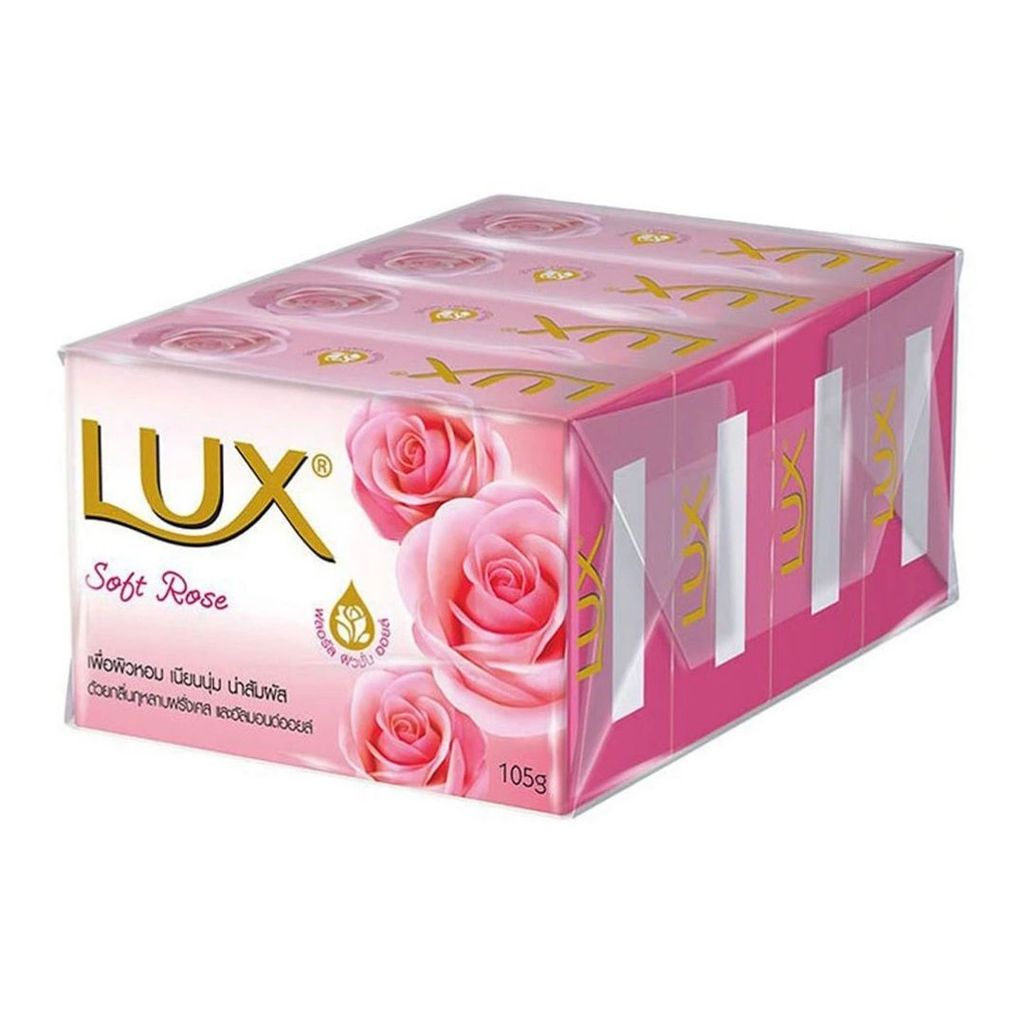 ลักส์ สบู่อาบน้ำซอฟท์โรส Lux Body Soap Rose 105g.