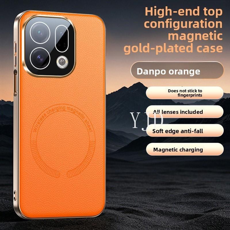 เคสสําหรับ OPPO ค้นหา X9S X9 Pro หนังระดับไฮเอนด์ครอบคลุมเลนส์แม่เหล็ก Wirless ชาร์จ Anti-Drop เคสโทรศัพท์