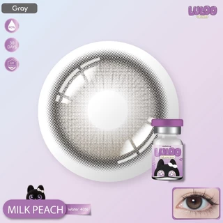 คอนแทคเลนส์(บิ๊กอาย)🔥Milk Peach🔥(LuLoo) สี : Brown / Gray รายเดือน มีค่าสายตา
