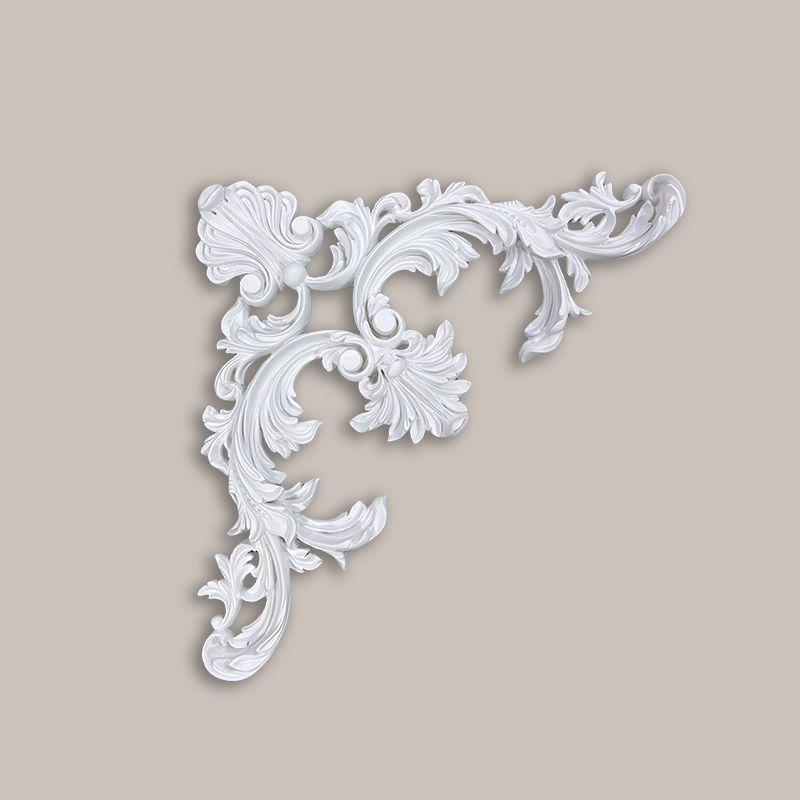 PU มุมดอกไม้ Hollow Relief แกะสลัก Vintage Wall Rosette สําหรับเพดานตกแต่ง