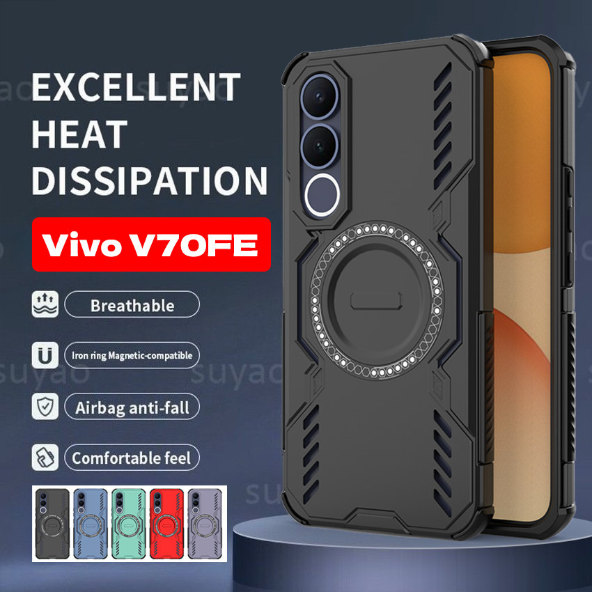 THAA เหมาะสําหรับ vivo V70 FE vivo V70 FE 20 26 เกราะเคสโทรศัพท์แม่เหล็ก Cooling แหวนเชลล์ vivo V70 