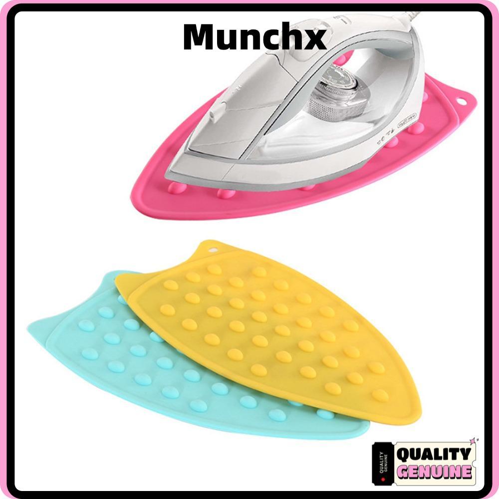 MUNCHX ซิลิโคนรีดผ้าฉนวนกันความร้อนบอร์ดร้อนป้องกันแผ่นเหล็ก