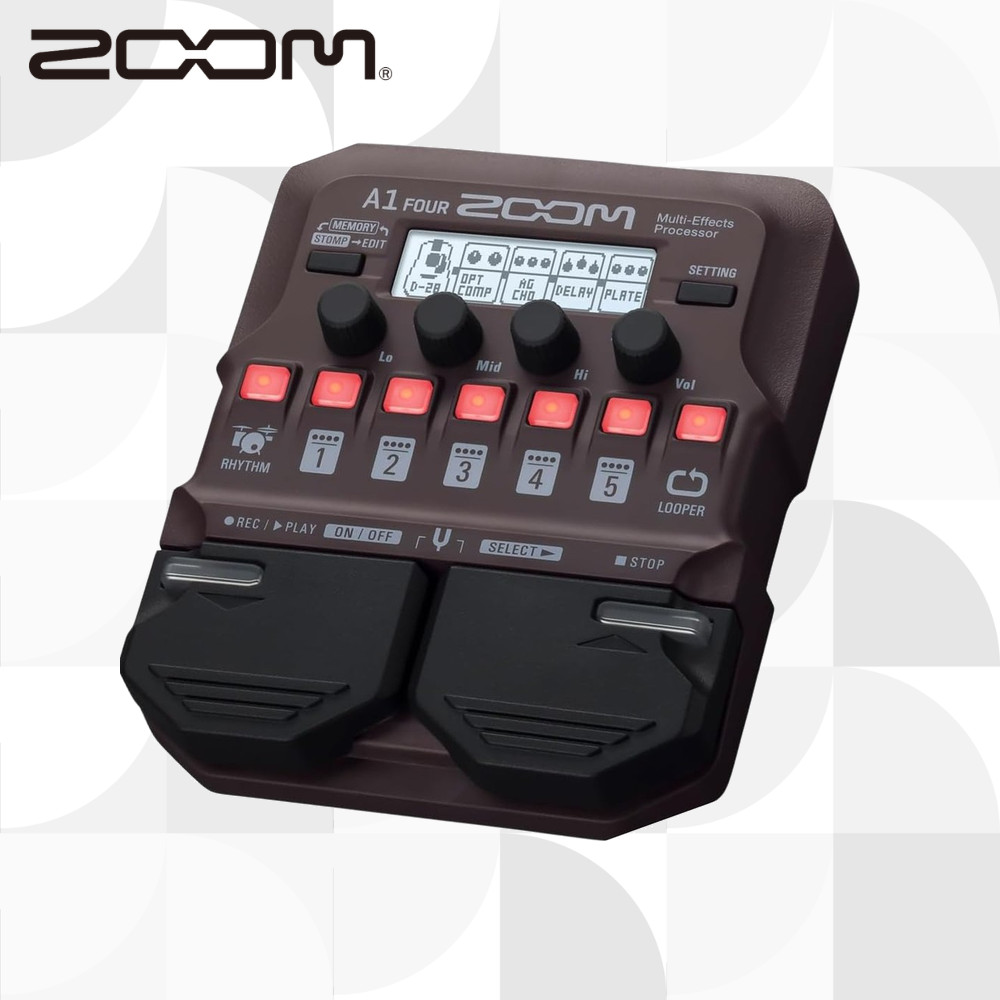 ZOOM A1 FOUR Multi-Effects Acoustic Instrument Pedal มัลติเอฟเฟกต์เครื่องดนตรีอะคูสติก【ส่งตรงจากญี่ป