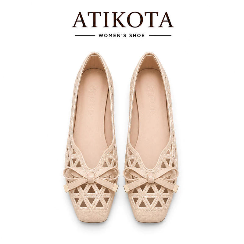 Atikota รองเท้าแตะมินิมอลสำหรับผู้หญิง สวมใส่สบาย ระบายอากาศได้ดี และมีน้ำหนักเบา