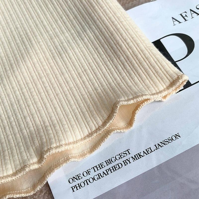 เสื้อครอปแขนยาวผู้หญิง เสื้อยืดแฟชั่นสไตล์เกาหลี เสื้อครอปหญิง เสื้อยืดแขนสั้น - รูปที่ 6