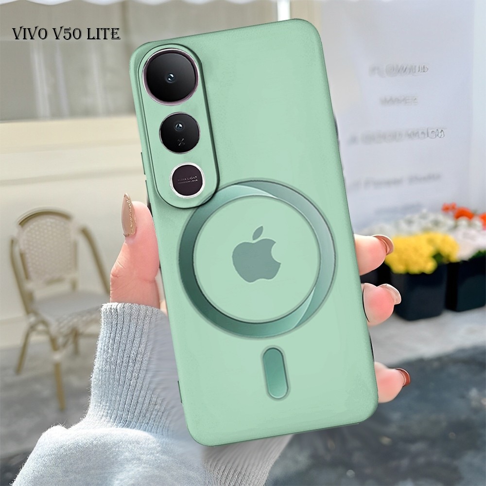 เคส Vivo V50 Lite ล่าสุดวัสดุยางยืดหยุ่นซิลิโคนโลโก้ Motif V50 Lite ปลอก V50 Lite