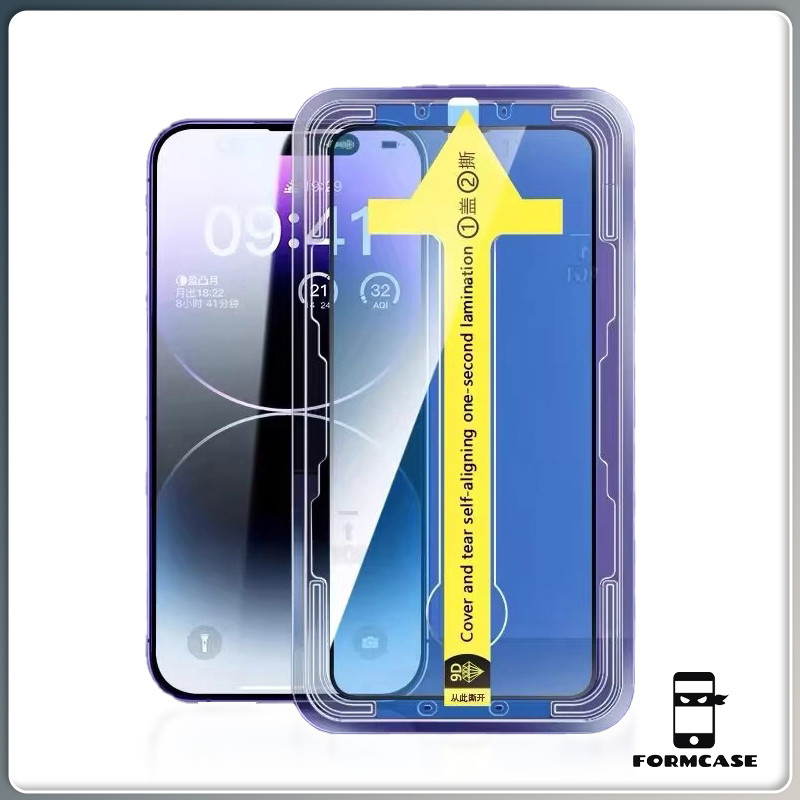 ฟิล์มกระจก เต็มจอ สำหรับ iPhone15 16Pro Max 14 Pro Max 11 13ProMax 7 8 Plus X XR XS 12 8 7 กันฝุ่นและกันไฟฟ้าสถิต