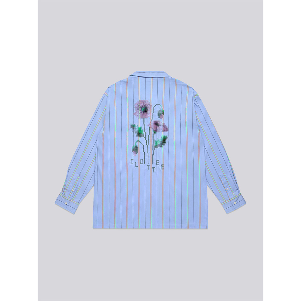 เสื้อเชิ้ตดอกไม้ลายทาง จากคอลเล็กชัน DIGITALUNIVERSE Series โดย Edison Chen