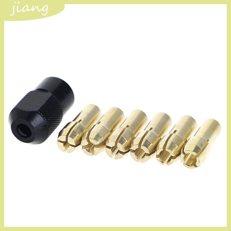 JN 7 ชิ้นทองเหลือง Collet 1 0 1 6 2 0 2 4 3 0 3 2 + ตรวจสอบ M8*0 75 เหมาะกับเครื่องมือโรตารี่