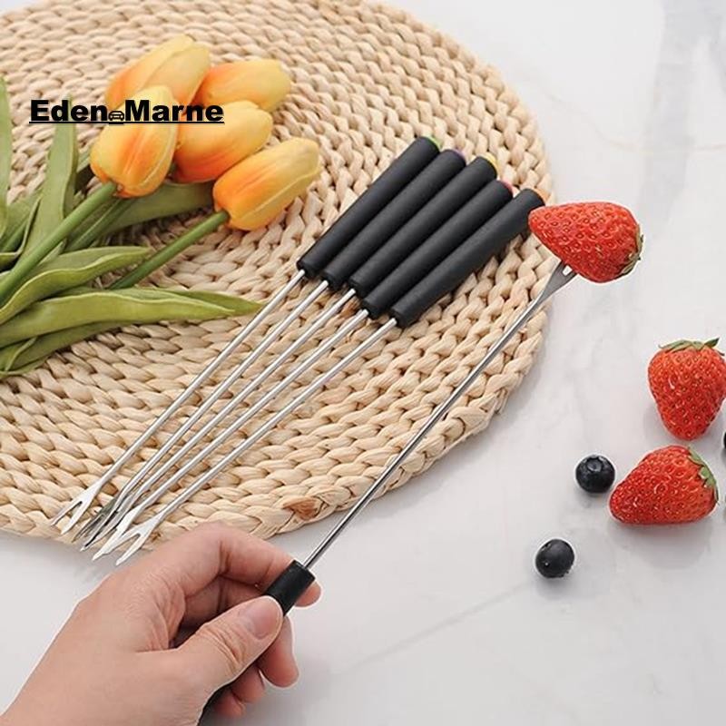 [Eden_Marner]ส้อมฟองดูสแตนเลส ส้อมยาว ชีสฟองดู ส้อมสําหรับช็อคโกแลต Fountain Cheese Fondue Roast Mar