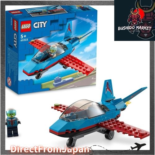 LEGO City Stunt Plane 60323 ของเล่นบล็อกของขวัญสำหรับเด็กชายและเด็กหญิงอายุตั้งแต่ 5 ปีขึ้นไป 【Direc