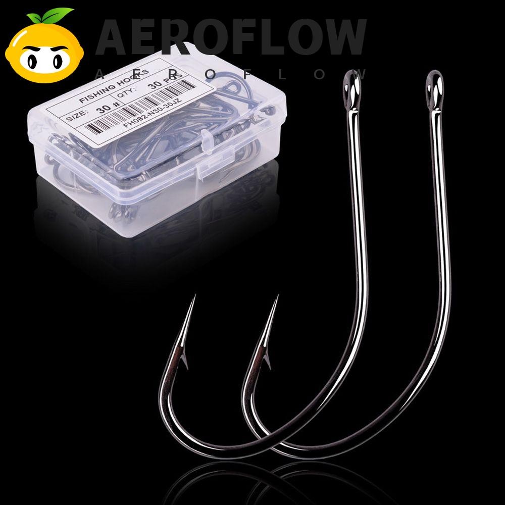 AEROFLOW ตะขอตกปลามarine ขนาด #2-#17 สแตนเลสรัดเรียบร้อยสำหรับการตกปลาคาร์พและoctopus fly fishing