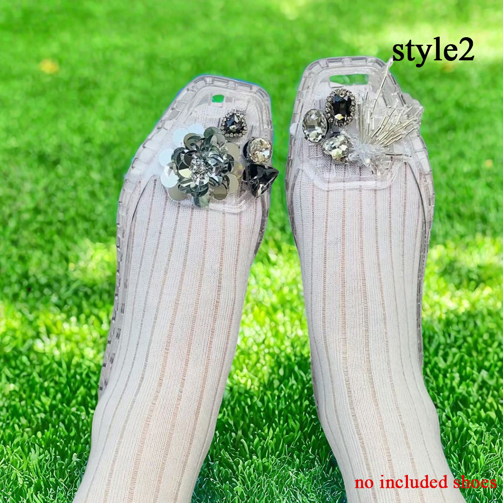 ​​🔥พู่จี้คริสตัลสำหรับรองเท้า พร้อมลูกปัดและคลิป เพิ่มความงามให้รองเท้าของคุณ - รูปที่ 3