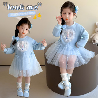 ชุดเจ้าหญิงเอลซ่าแขนยาว สำหรับฤดูใบไม้ผลิและฤดูใบไม้ร่วง ในส…