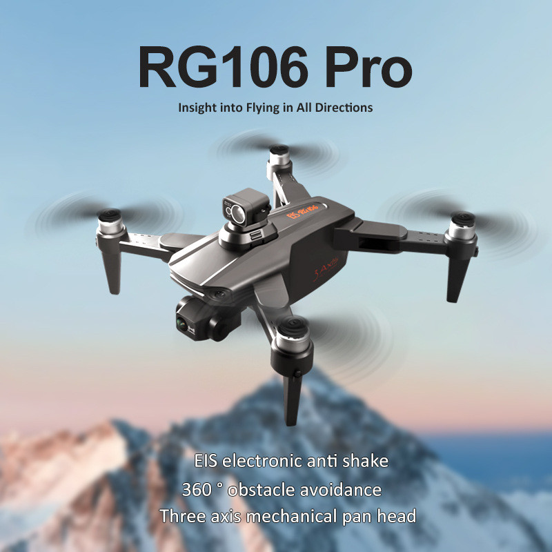 Cross-Border RG106PRO Drone หลีกเลี่ยงอุปสรรคBrushless สามแกนGimbal HD Aerial Shooting Dualกล้องQuad