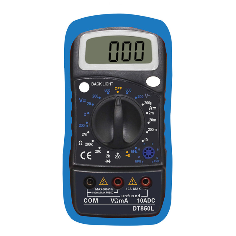 มัลติมิเตอร์สามส่วนพร้อม Backlight DT850L DT830L นาฬิกาดิจิตอล Zhangzhou Weihua Electronics ขายตรงจา
