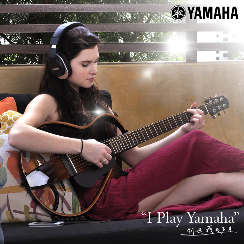 Yamaha Silent Guitar SLG110S อัพเกรด SLG200S พื้นบ้านคลาสสิกไฟฟ้ากรณีกีตาร์เดินทางแบบพกพา