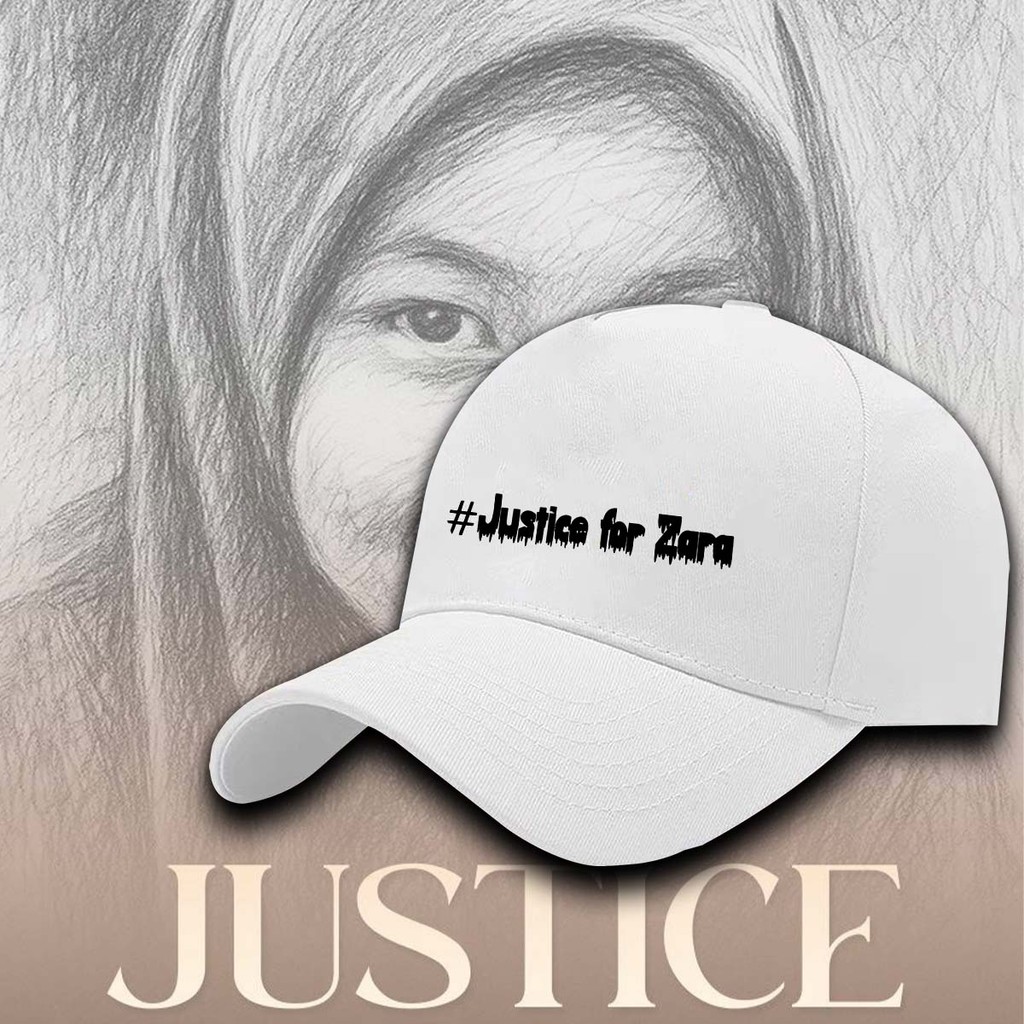 ใหม่ Justice สําหรับ Zara Qairina พิมพ์หมวก Unisex ผู้ชายและผู้หญิง JusticeForZaraQairina หมวกกลางแจ