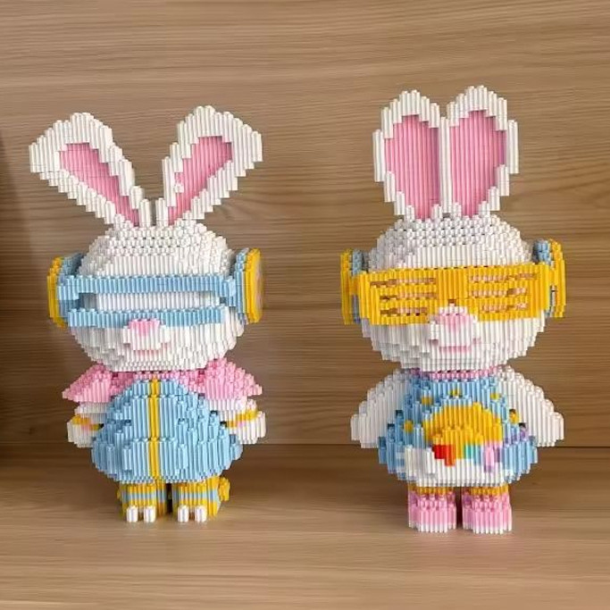 🐰พร้อมส่ง🐰 บล็อกตัวต่อ กระต่าย 1ชุดมี2ชิ้น ซื้อหนึ่งรับฟรี บล็อคตัวต่อ เลโก้ rabbit บล็อกตัวต่อเลโก้ ของเล่นเด็ก