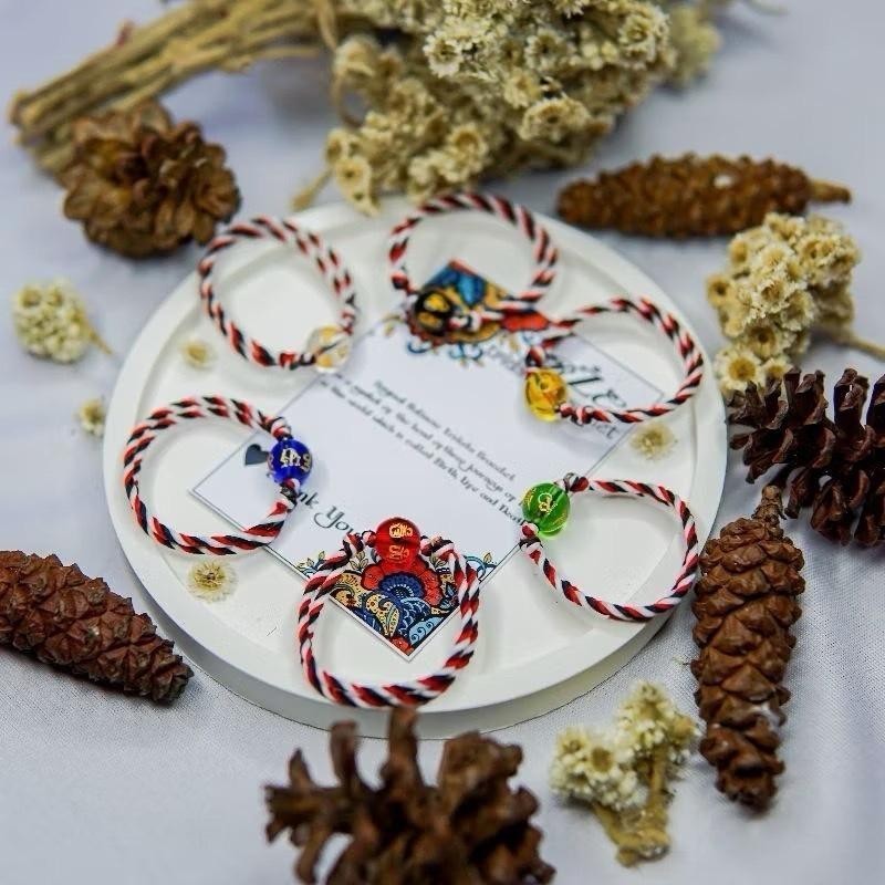 BSR- Fridatu Bracelet Baby-Toddler Crystal Ball Lucky Oak หินอาเกต (ทิเบต) Gelaang Reject Bala Telon