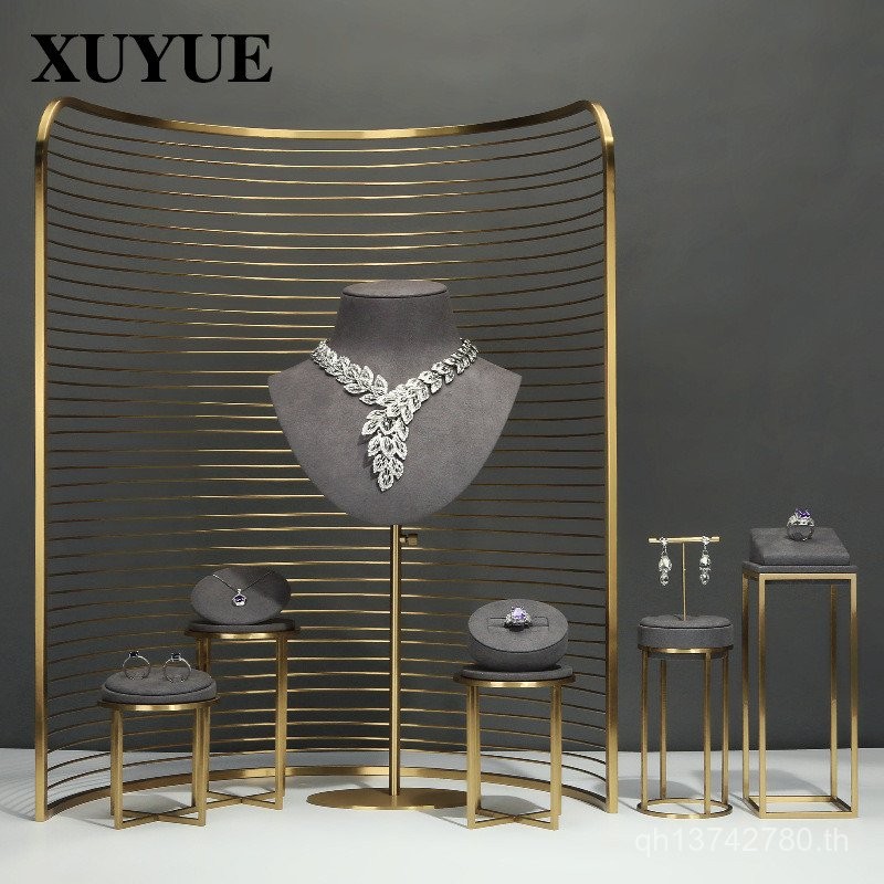 ขาตั้งต่างหูสร้อยคอแหวน High-End ขาตั้งเครื่องประดับ Xuyue เครื่องประดับภาพ Props สร้อยข้อมือหน้าต่า