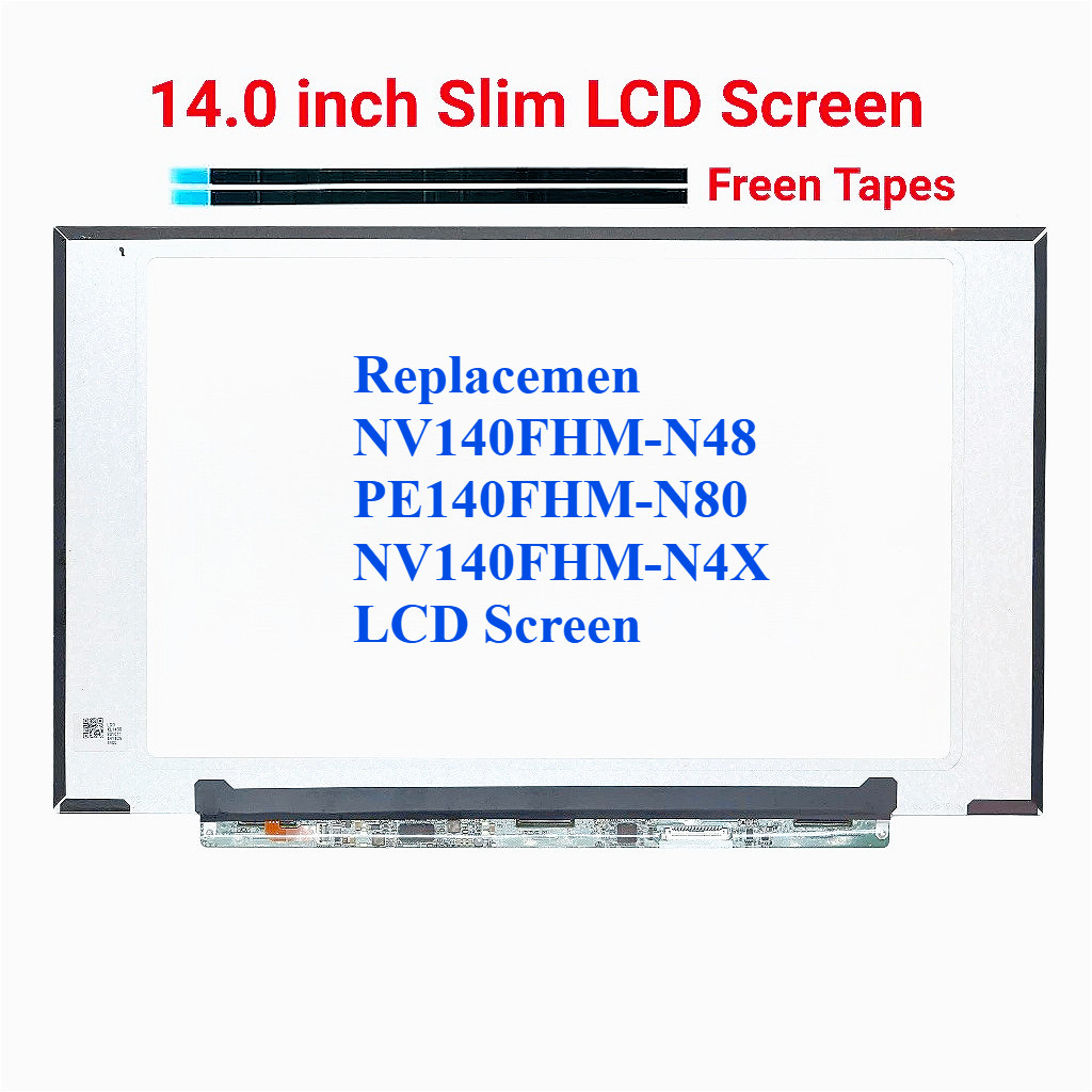 เปลี่ยนผู้ชาย NV140FHM-N48 PE140FHM-N80 NV140FHM-N4X 1920 * 1080 แล็ปท็อปหน้าจอ LCD