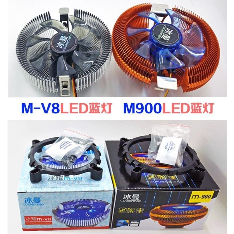 หม้อน้ํา CPU Intel Iceman เงียบเป็นพิเศษ 775AMD1155 พัดลมคอมพิวเตอร์ตั้งโต๊ะ พัดลม CPU 1150